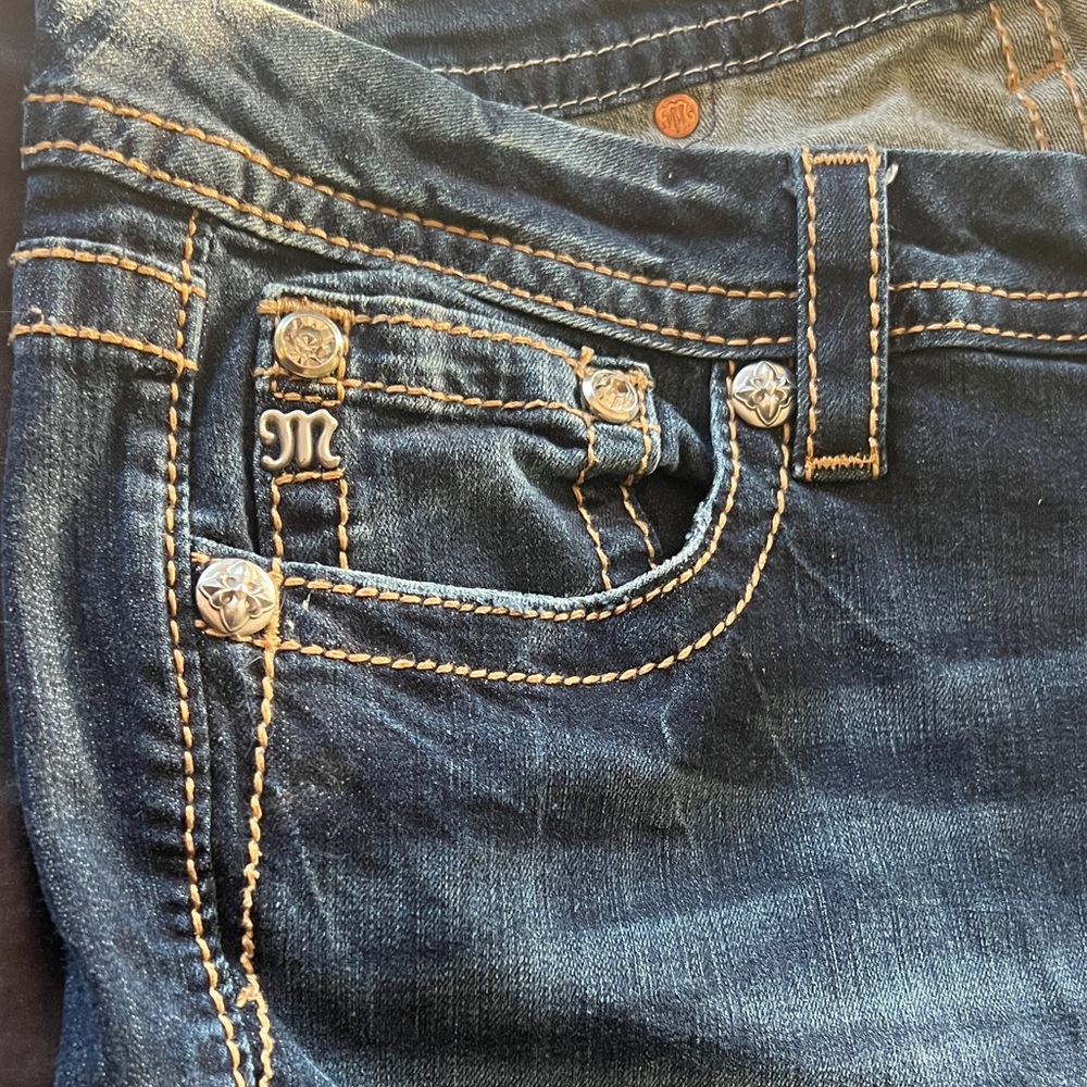 Miss Me Dark Blue Jeans with Embellished Design